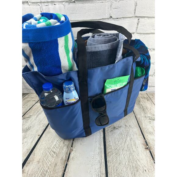 Large Capacity Folding Travel Bag - Water Resistant Tote - Travel Duffle - Gym - Picture 1 of 5